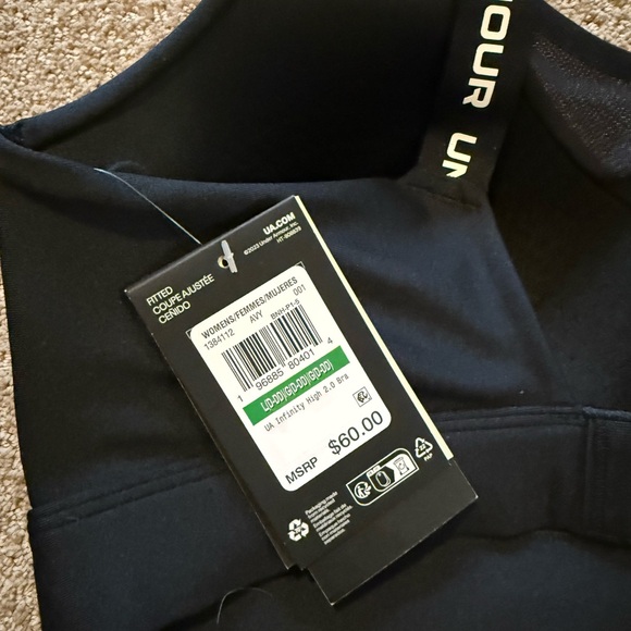 Under Armour infinity high 2.0 fitted sports bra NWT size L - Picture 4 of 6